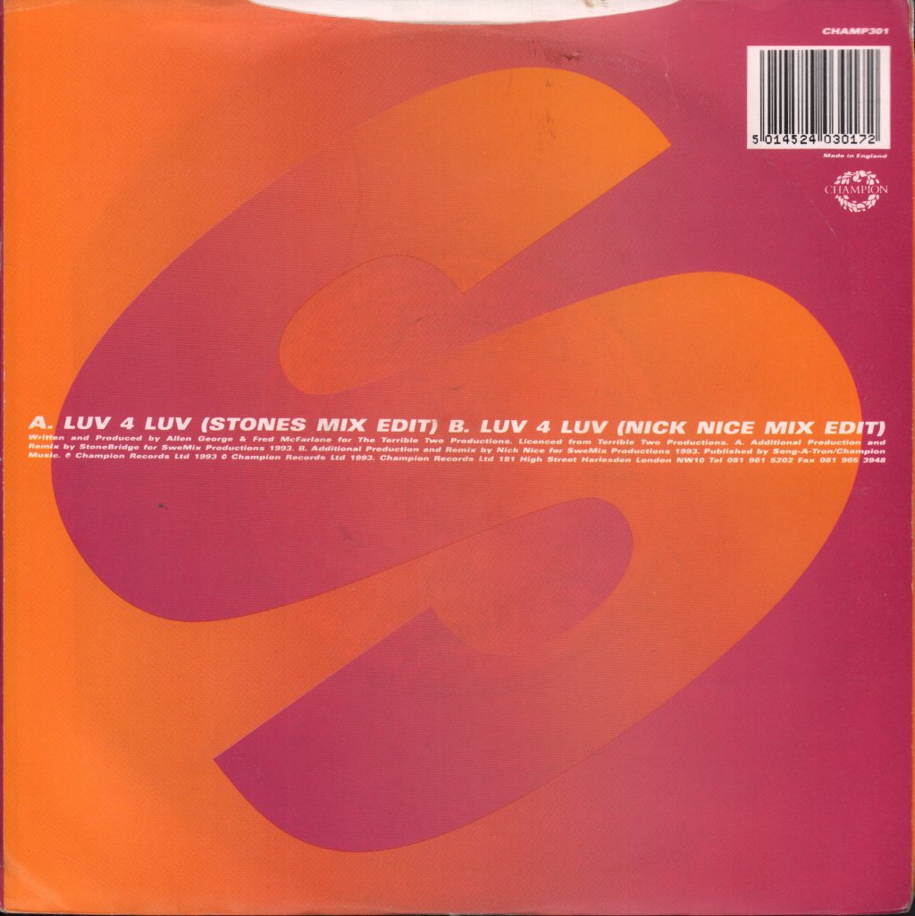 Robin S - Luv 4 Luv - 7 Inch