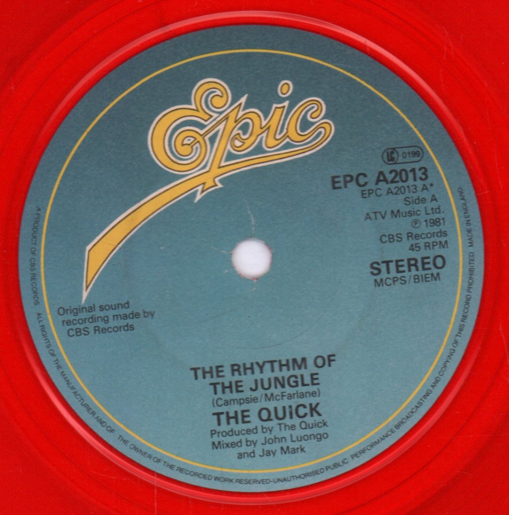 Quick - Rhythm Of The Jungle - 7 Inch