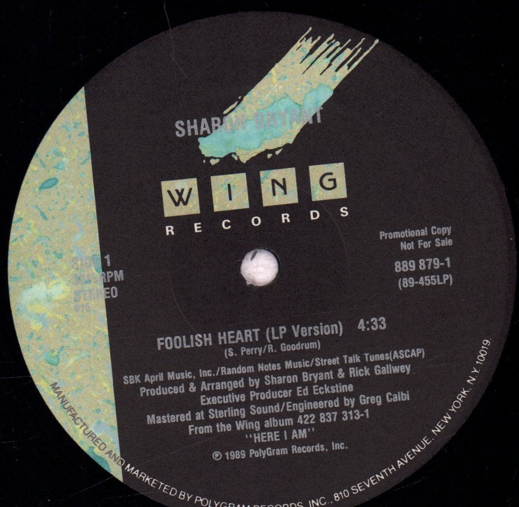 Sharon Bryant - Foolish Heart - 12 Inch