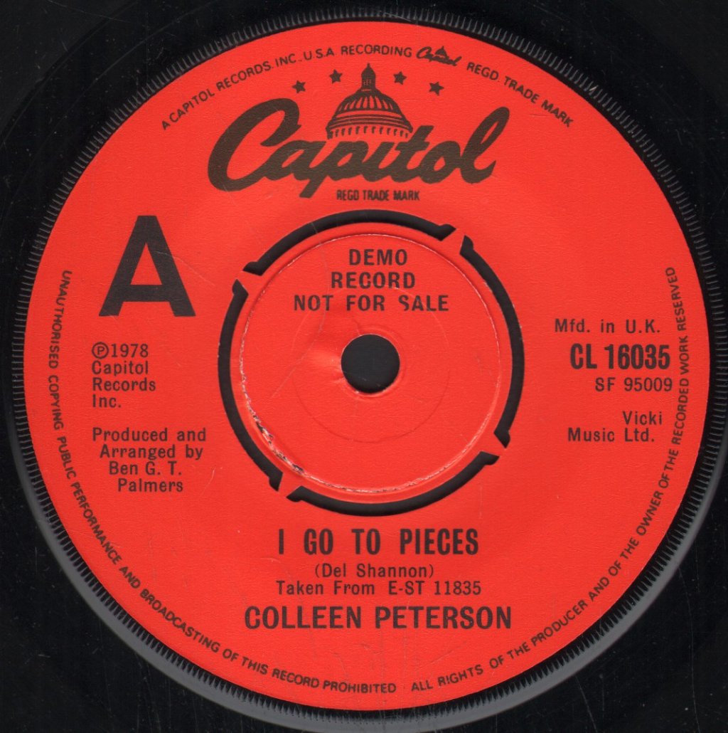 Colleen Peterson - I Go To Pieces - 7 Inch