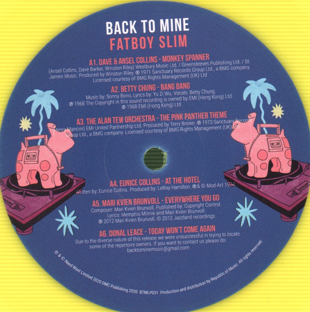 Fatboy Slim - Back To Mine - Double Lp