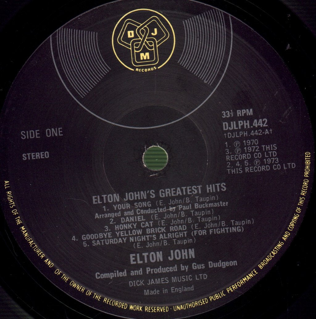 Elton John - Greatest Hits - Lp