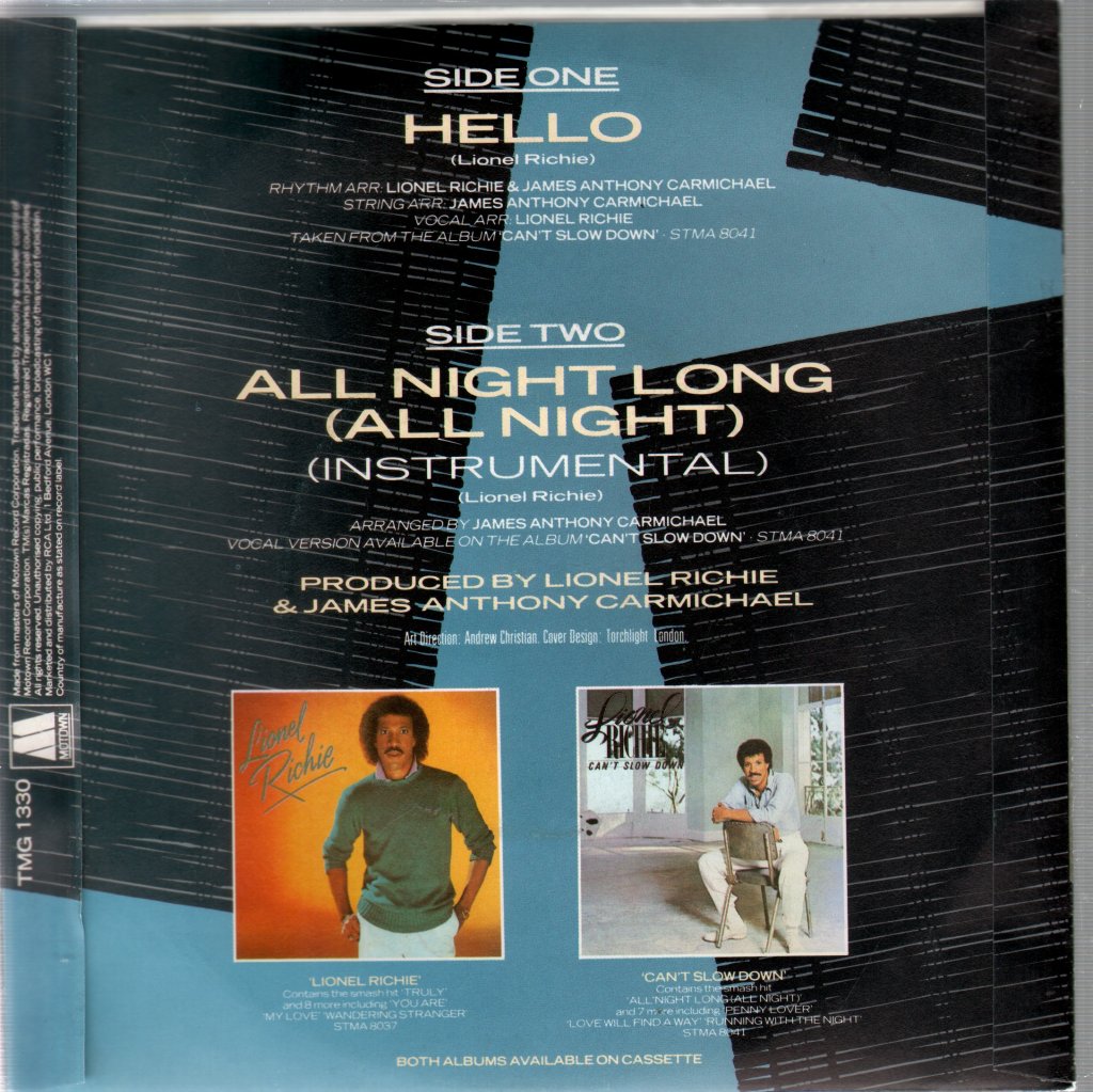 Lionel Richie - Hello - 7 Inch