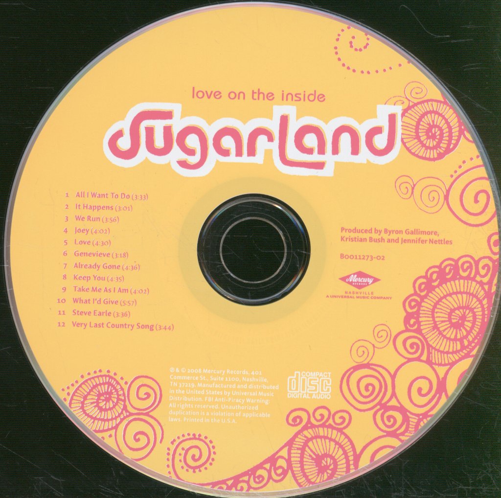 Sugarland - Love On The Inside - Cd