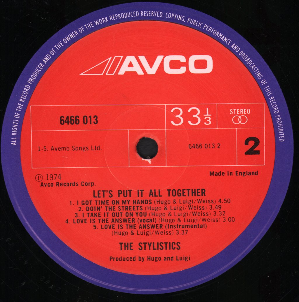 Stylistics - Let's Put It All Together - Lp