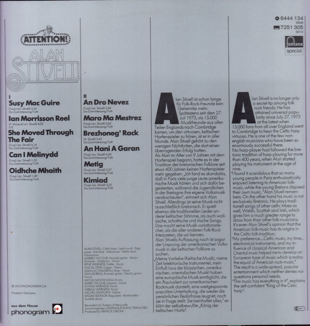 Alan Stivell - Attention! - Lp