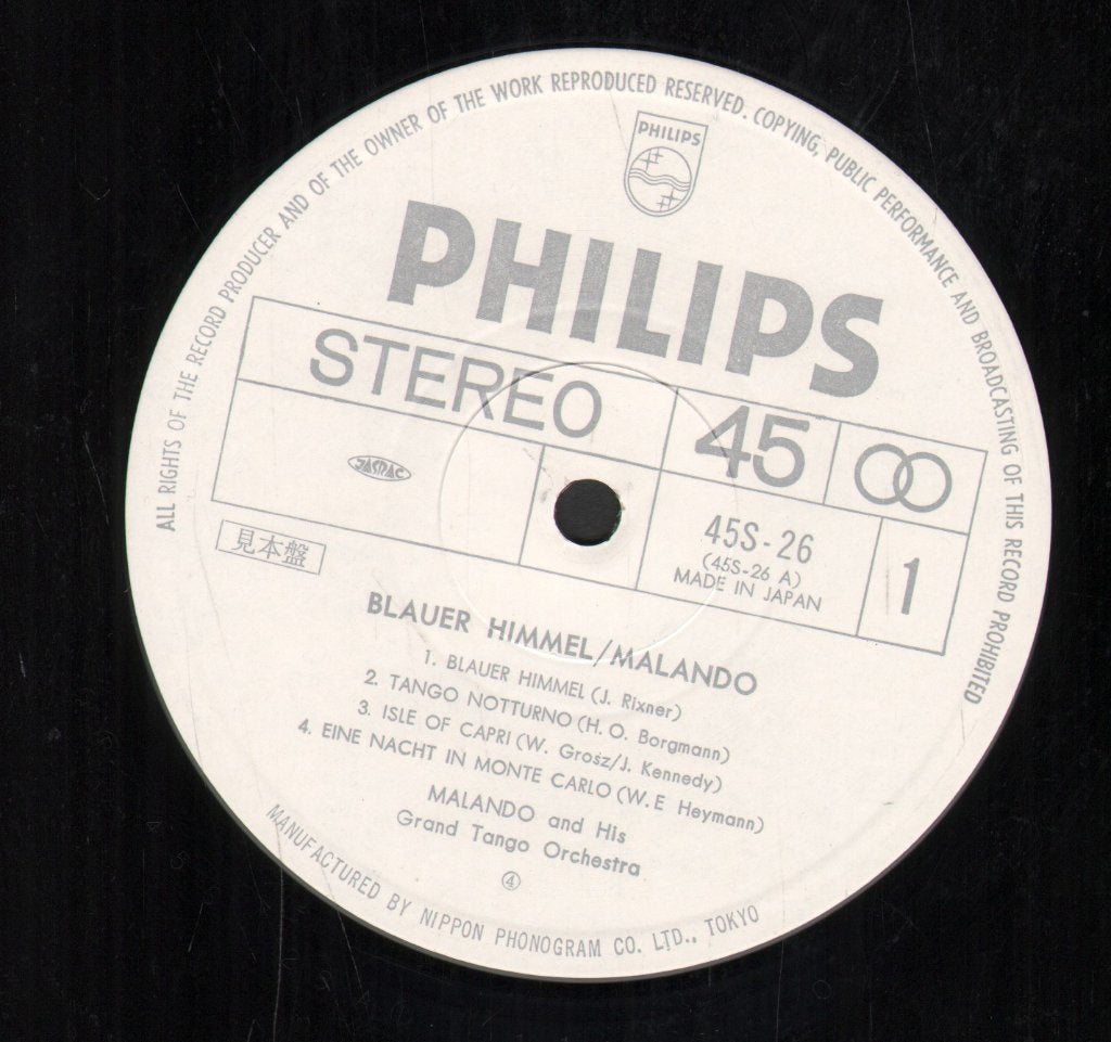 Malando And His Tango Orchestra - Blauer Himmel - Lp