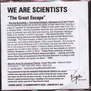 We Are Scientists - Great Escape - Cdr