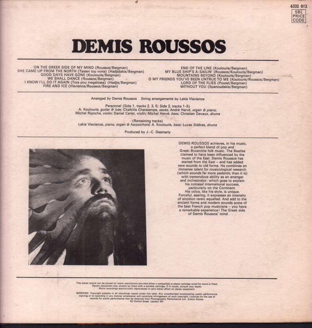 Demis Roussos - Fire And Ice - Lp