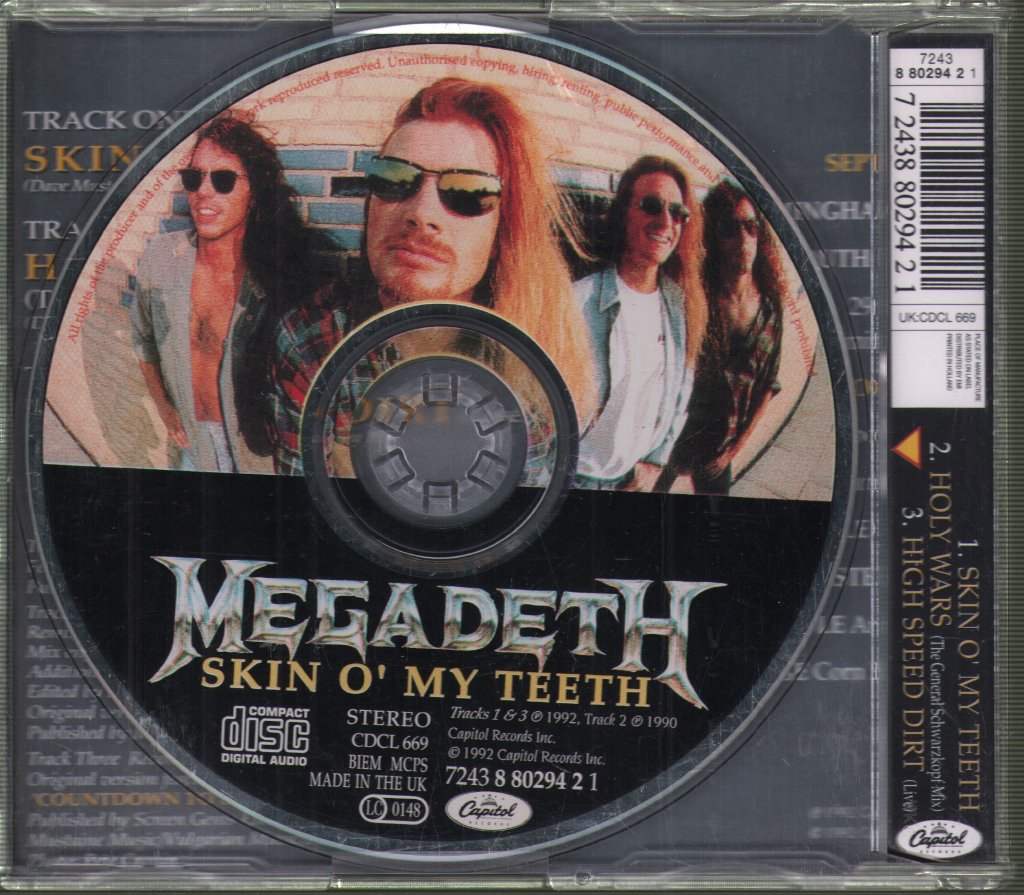 Megadeth - Skin O My Teeth - Cd