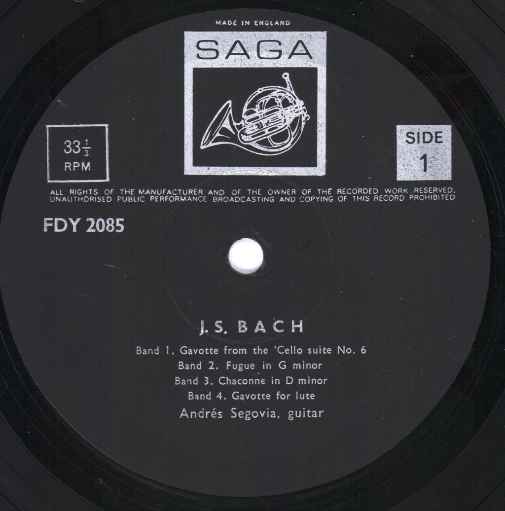 Andres Segovia / Waldemar Dohling / Christopher Wood - Segovia & Dohling Play Bach, Wood Plays Handel - Lp