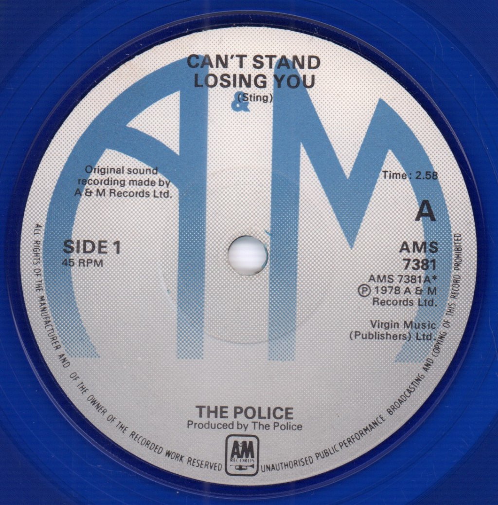 Police - Can't Stand Losing You - 7 Inch