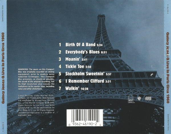 Quincy Jones Big Band - Q Live In Paris Circa 1960 - Cd