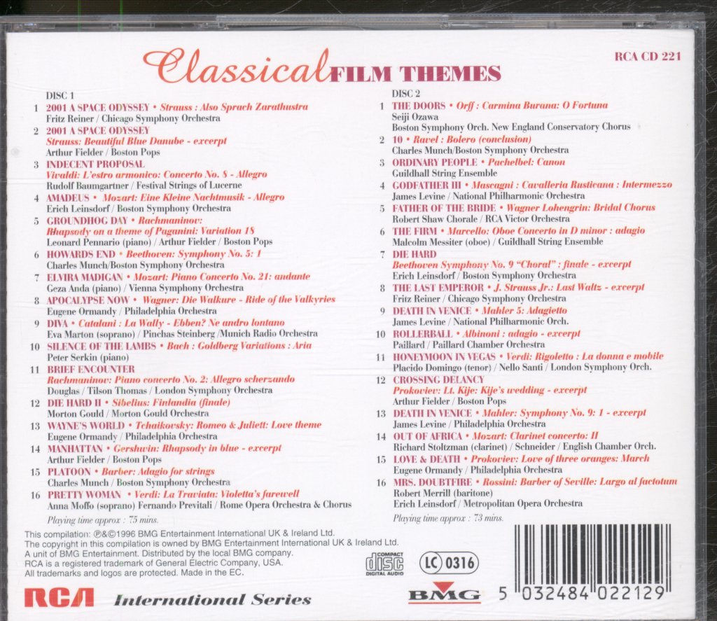 Various Artists - Classical Film Themes - Double Cd