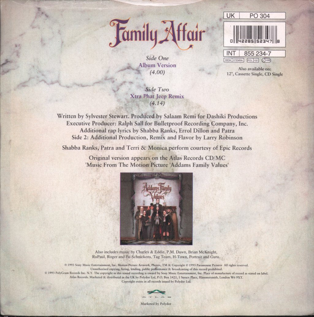 Shabba Ranks - Family Affair - 7 Inch