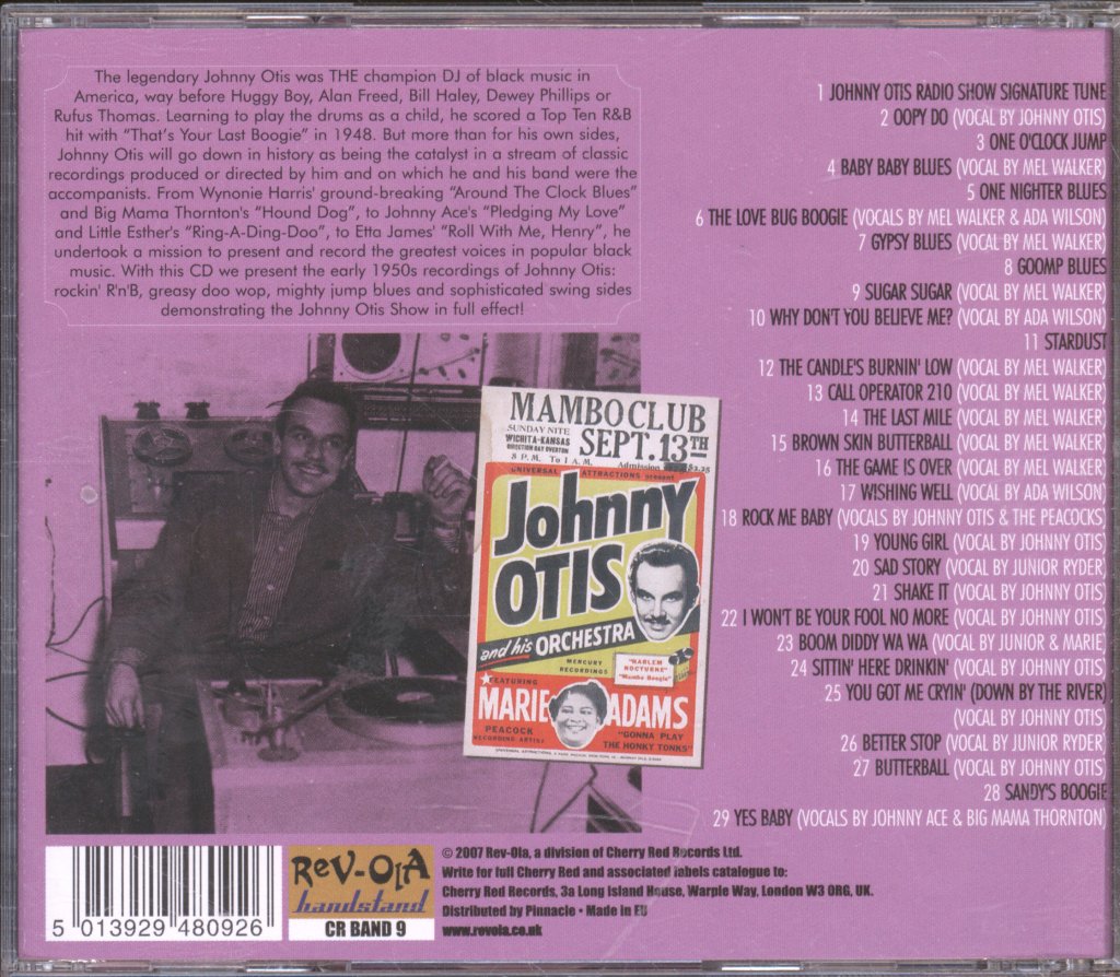 Johnny Otis - Rock Me Baby (The Mercury And Peacock Sides 1951-55) - Cd