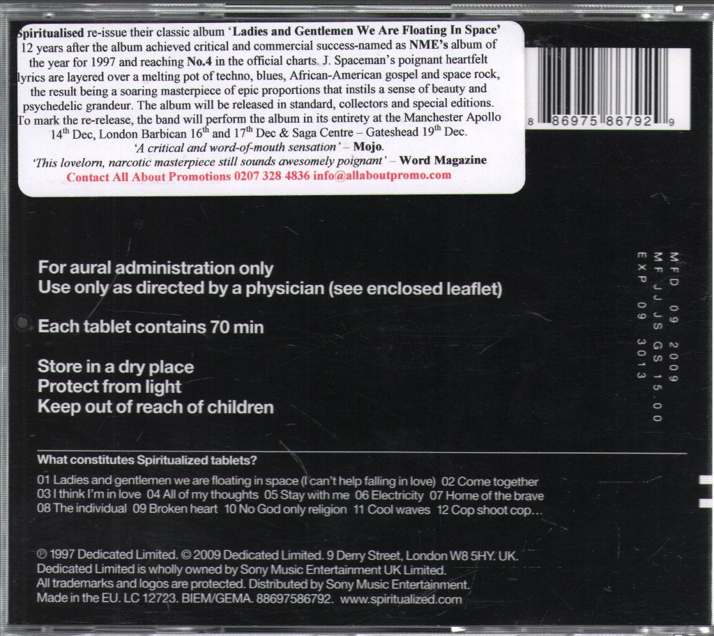 Spiritualized - Ladies And Gentlemen We Are Floating In Space - Cd
