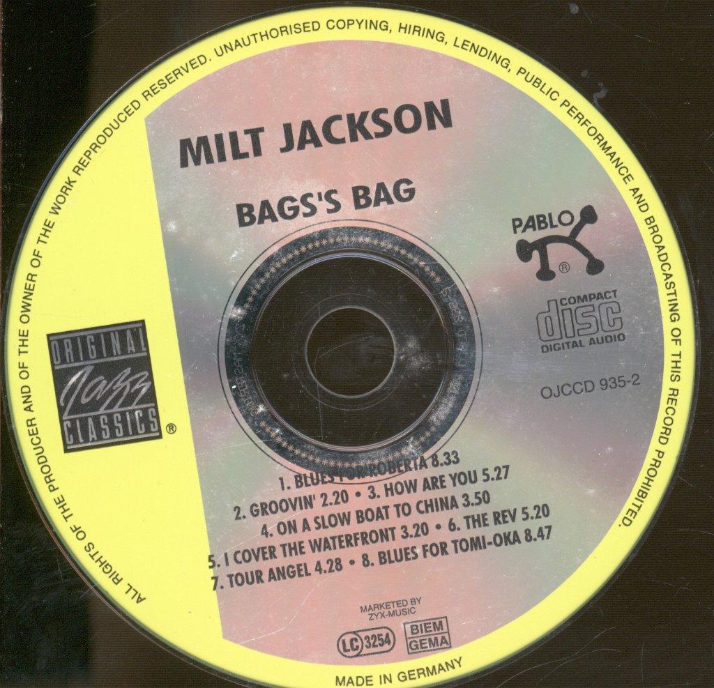 Milt Jackson - Bags' Bag - Cd