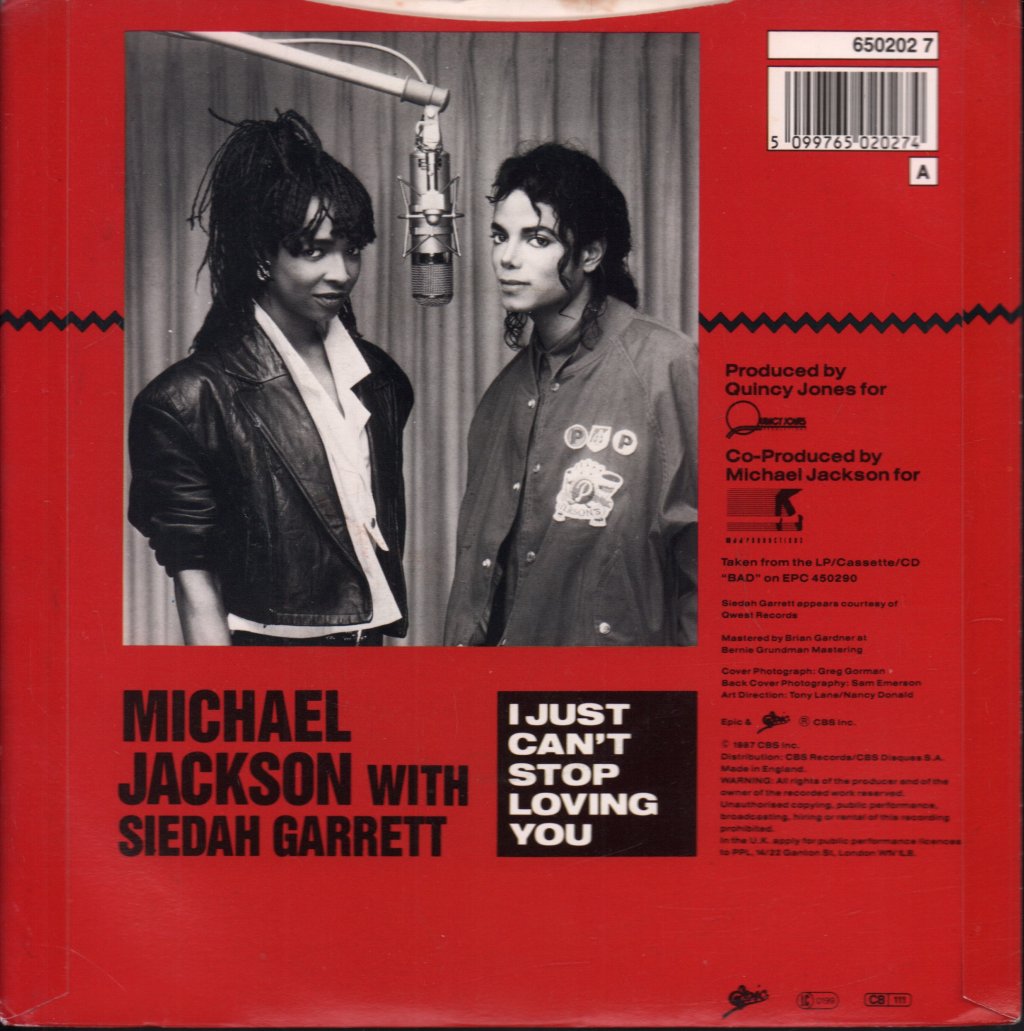 Michael Jackson - I Just Can't Stop Loving You - 7 Inch