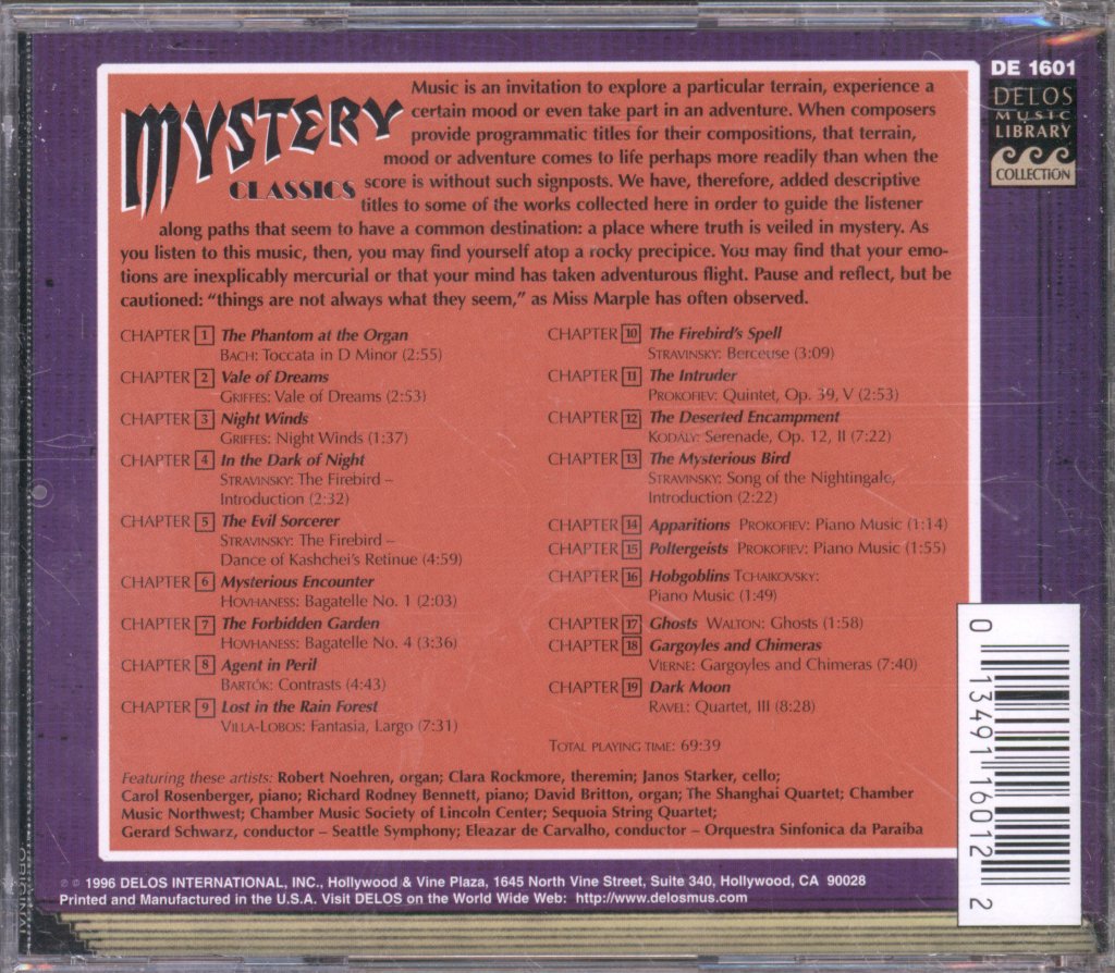 Robert Noehren, Gerard Schwarz - Mystery Classics - Cd