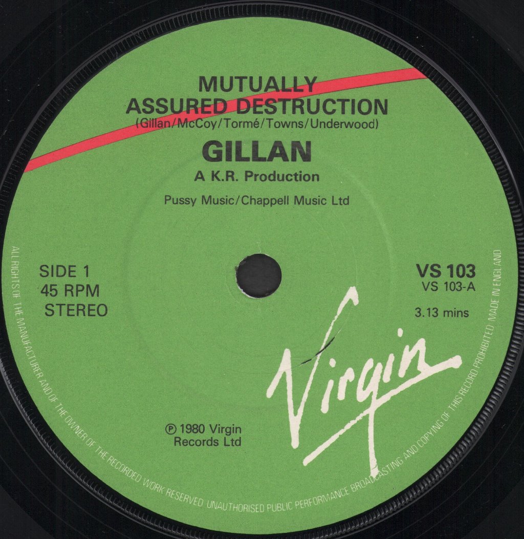 Gillan - Mutually Assured Destruction - 7 Inch