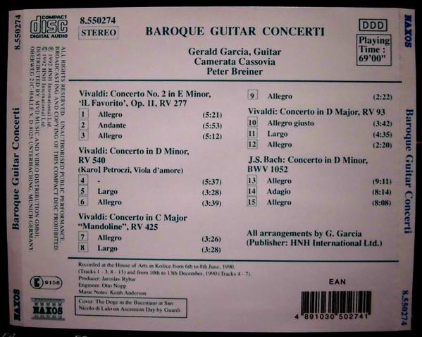 Gerald Garcia / Camerata Cassovia / Peter Breiner - Vivaldi / Bach - Baroque Guitar Concerti - Cd