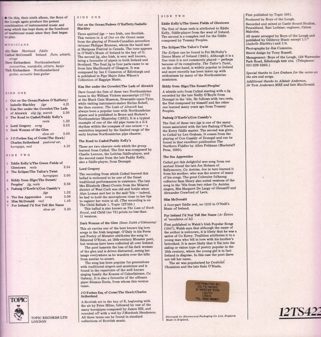 Boys Of The Lough - In The Tradition - Lp