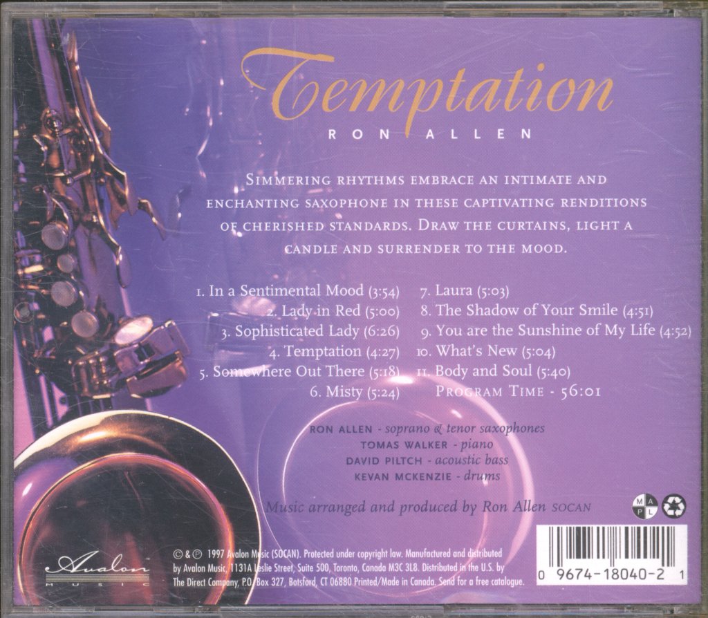 Ron Allen - Temptation - Cd