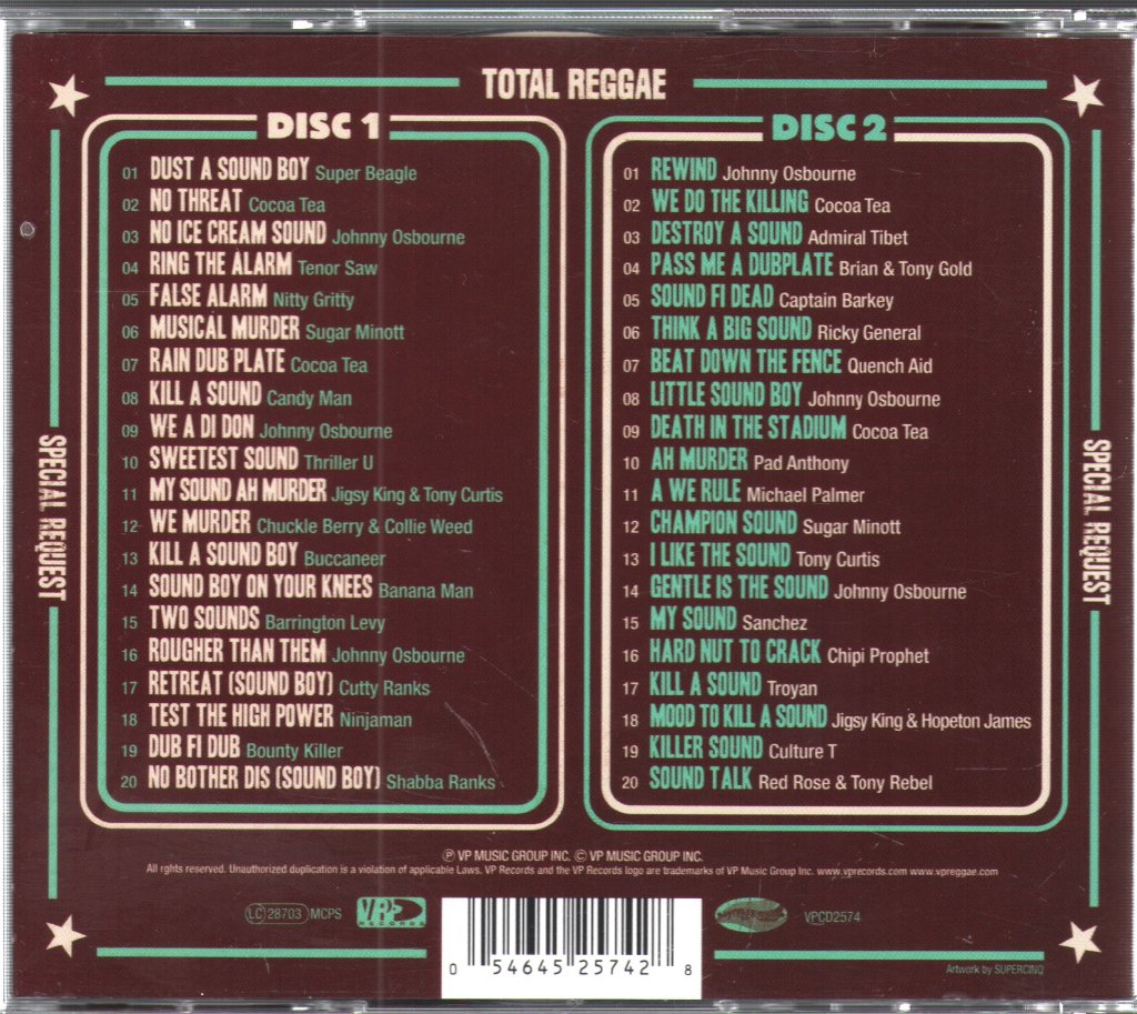 Various Artists - Total Reggae (Special Request) - Double Cd
