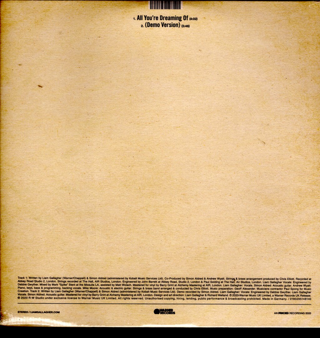 Liam Gallagher - All You're Dreaming Of - 12 Inch