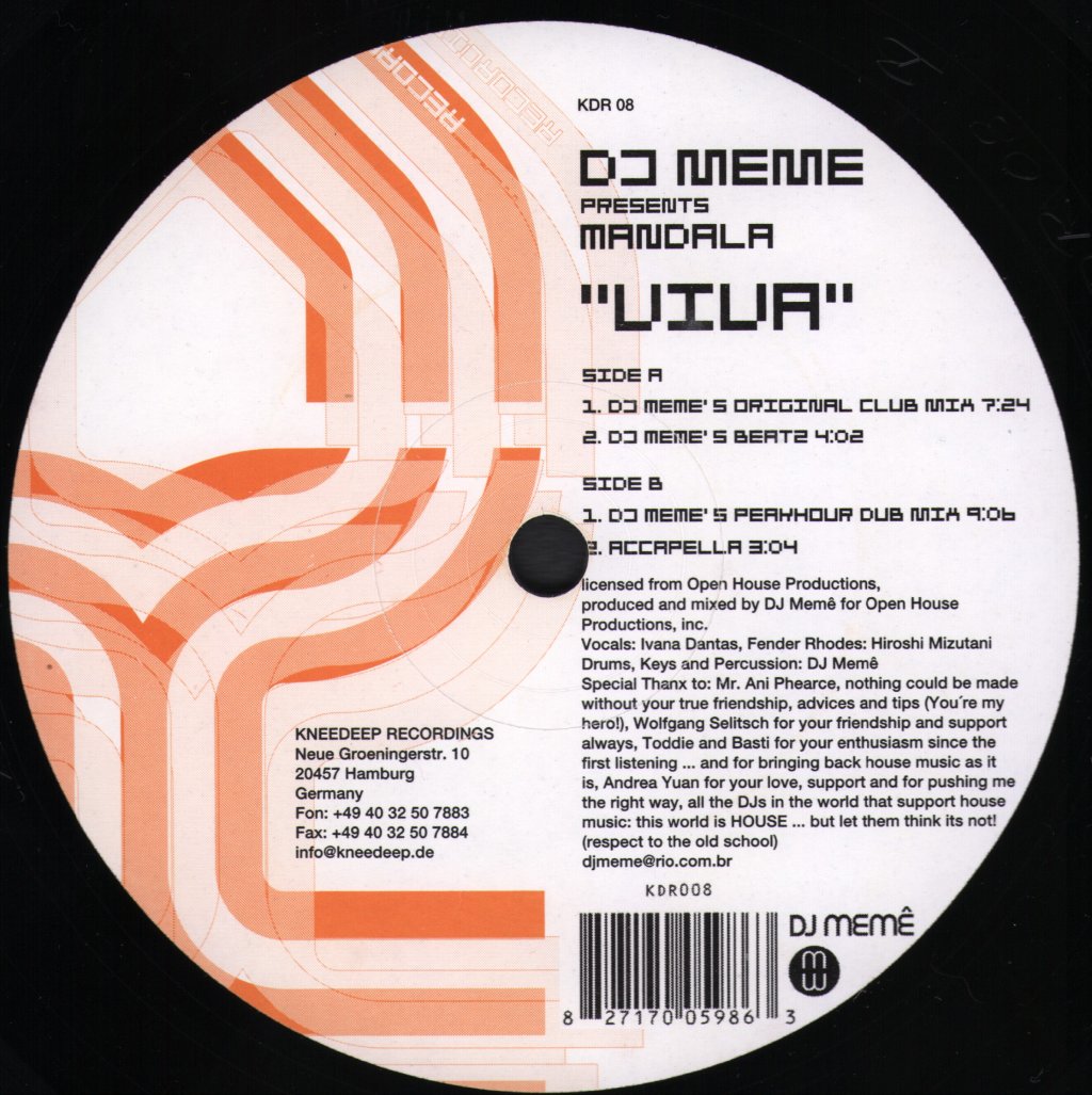 DJ Meme Presents Mandala - Viva - 12 Inch