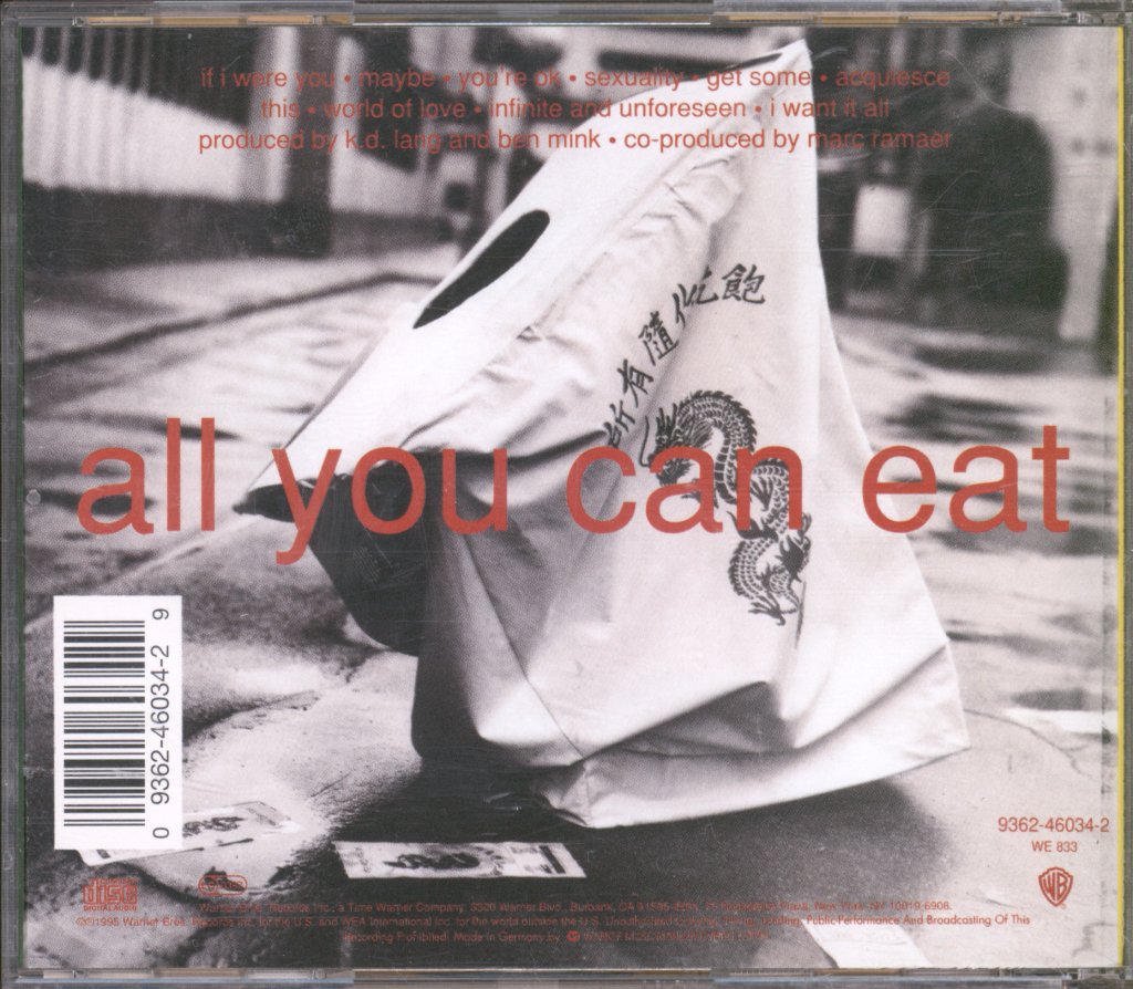 K.D. Lang - All You Can Eat - Cd