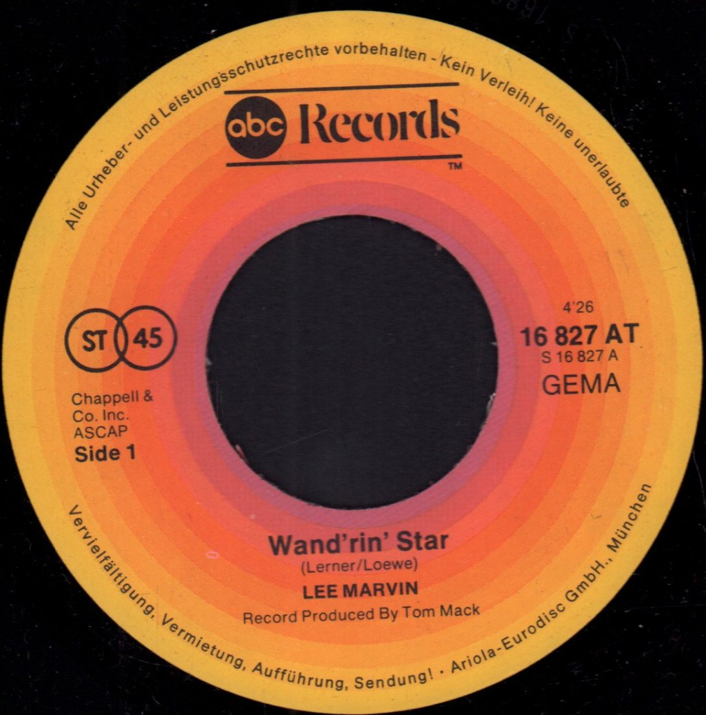 Lee Marvin - Wand'rin' Star - 7 Inch