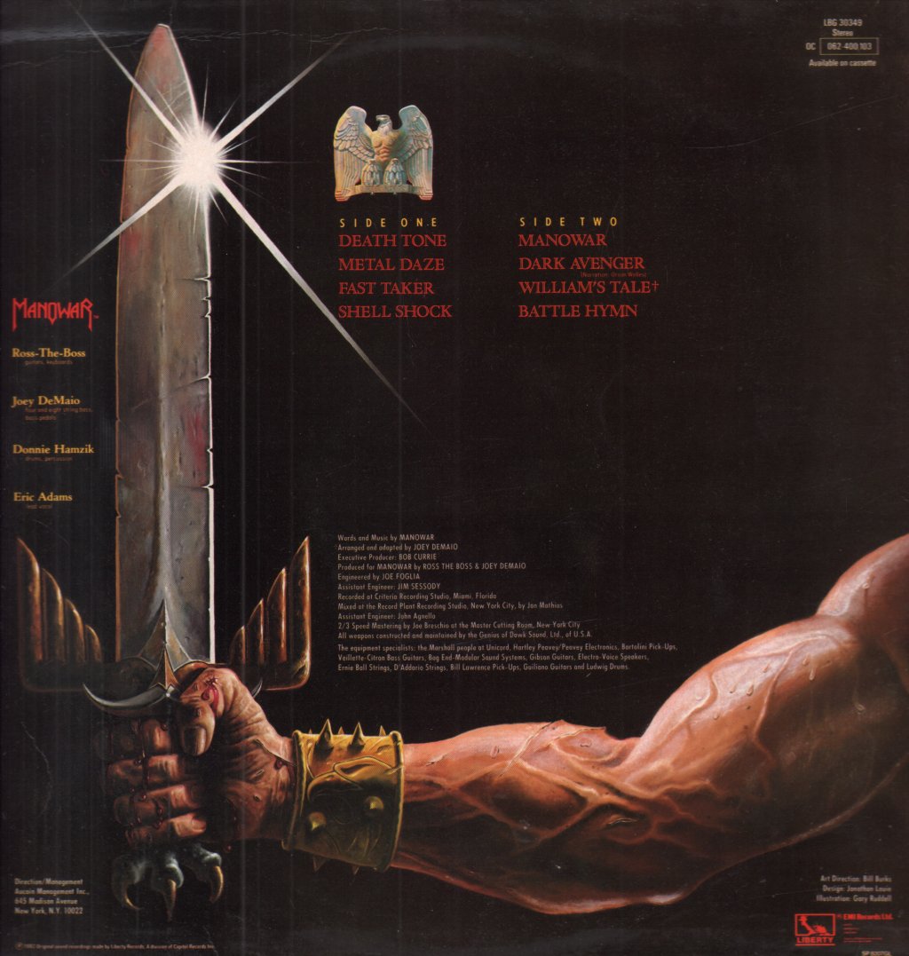 Manowar - Battle Hymns - Lp
