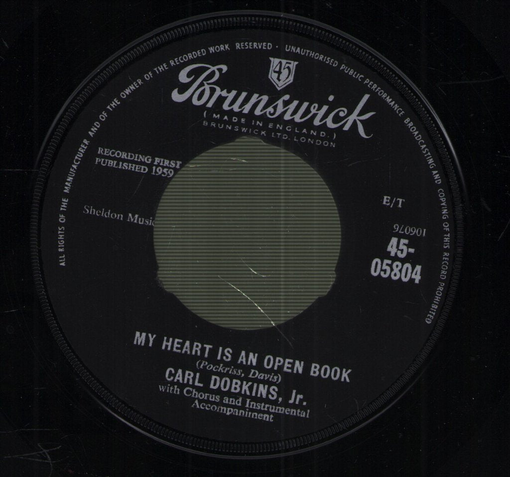 Carl Dobkins Jr - My Heart Is An Open Book - 7 Inch