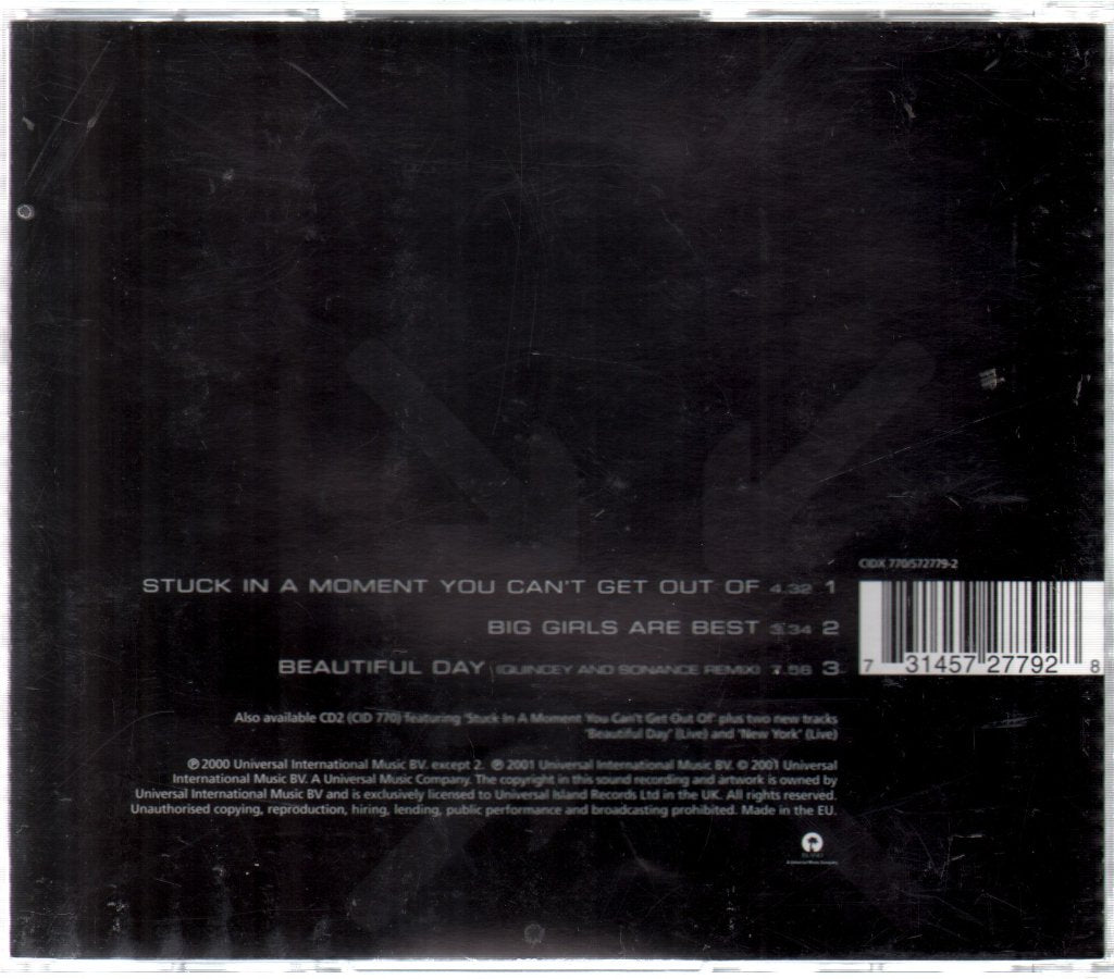 U2 - Stuck In A Moment You Can't Get Out Of - Cd