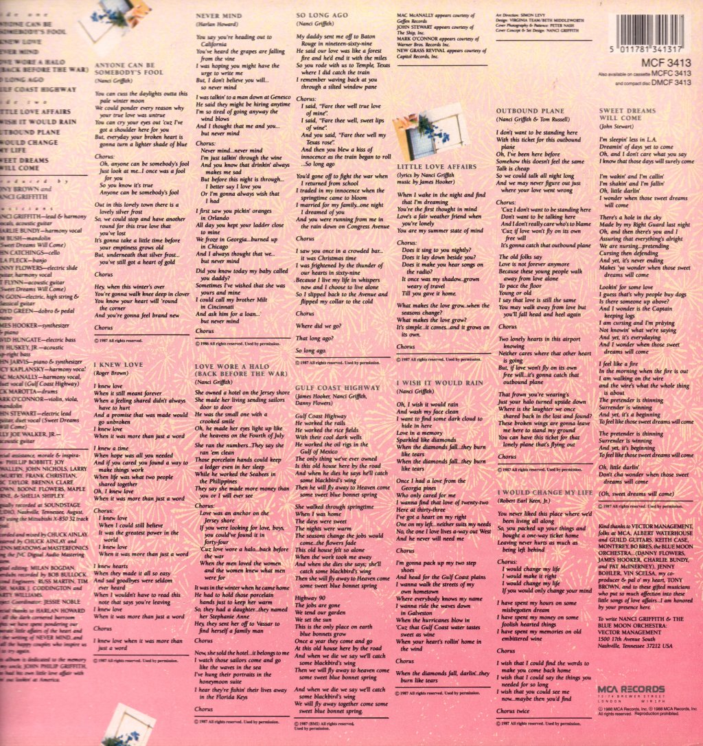 Nanci Griffith - Little Love Affairs - Lp