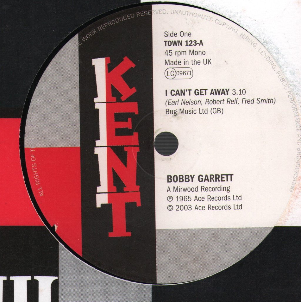 Bobby Garrett - I Can't Get Away - 7 Inch
