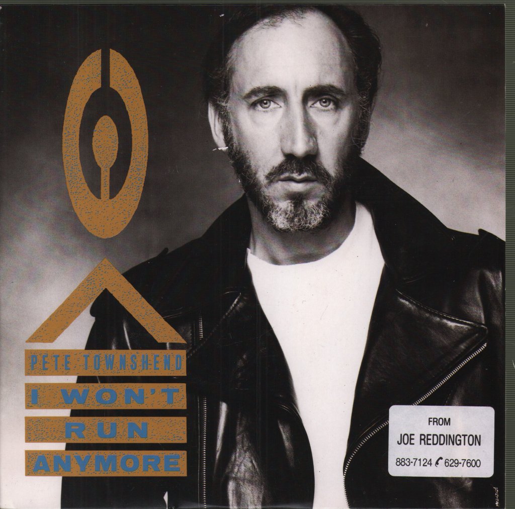 Pete Townshend - I Won't Run Anymore - 7 Inch