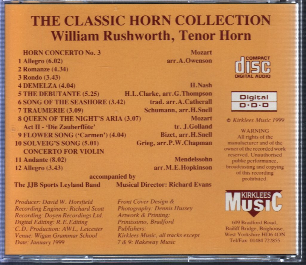 William Rushworth - Classic Horn Collection - Cd