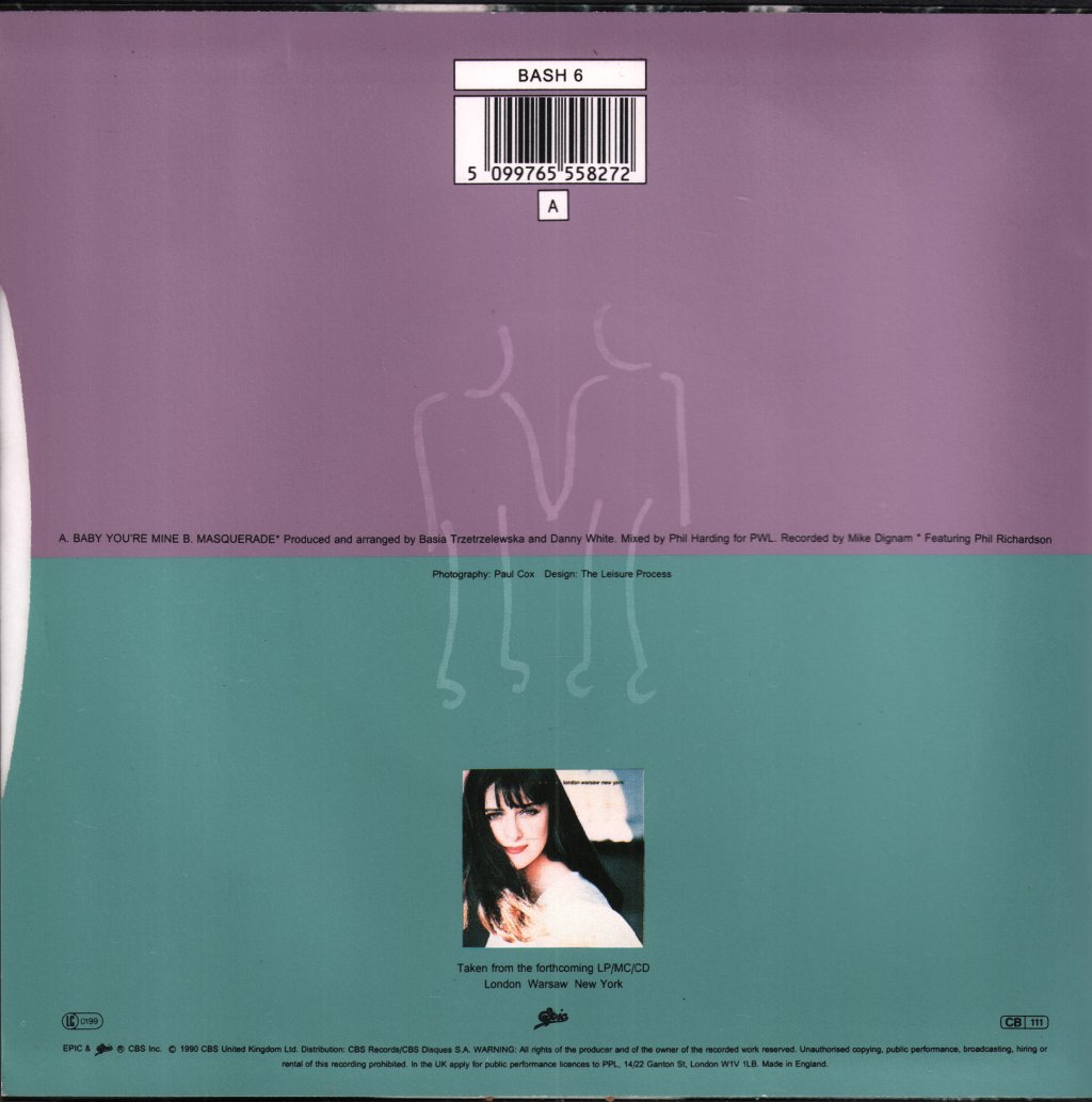 Basia - Baby You're Mine - 7 Inch