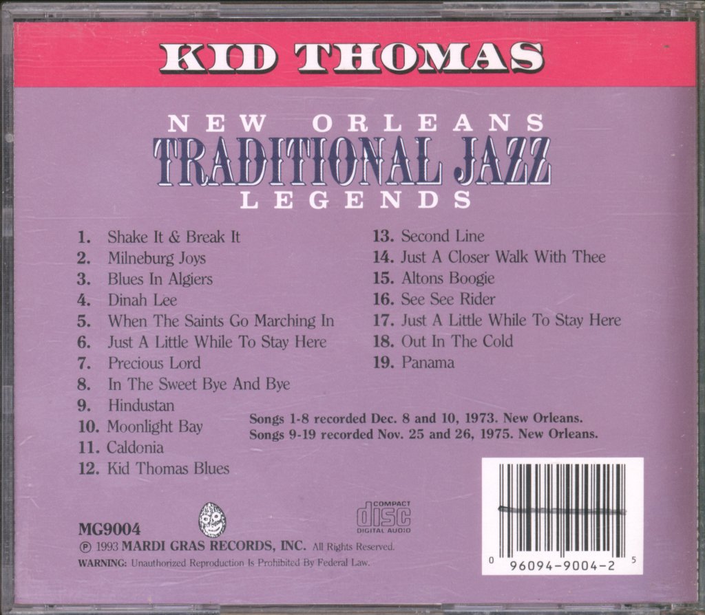 Kid Thomas Valentine - Jazz, Gospel & Blues! - Cd