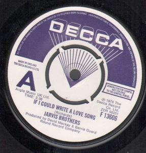 Jarvis Brothers - If I Could Write A Love Song - 7 Inch