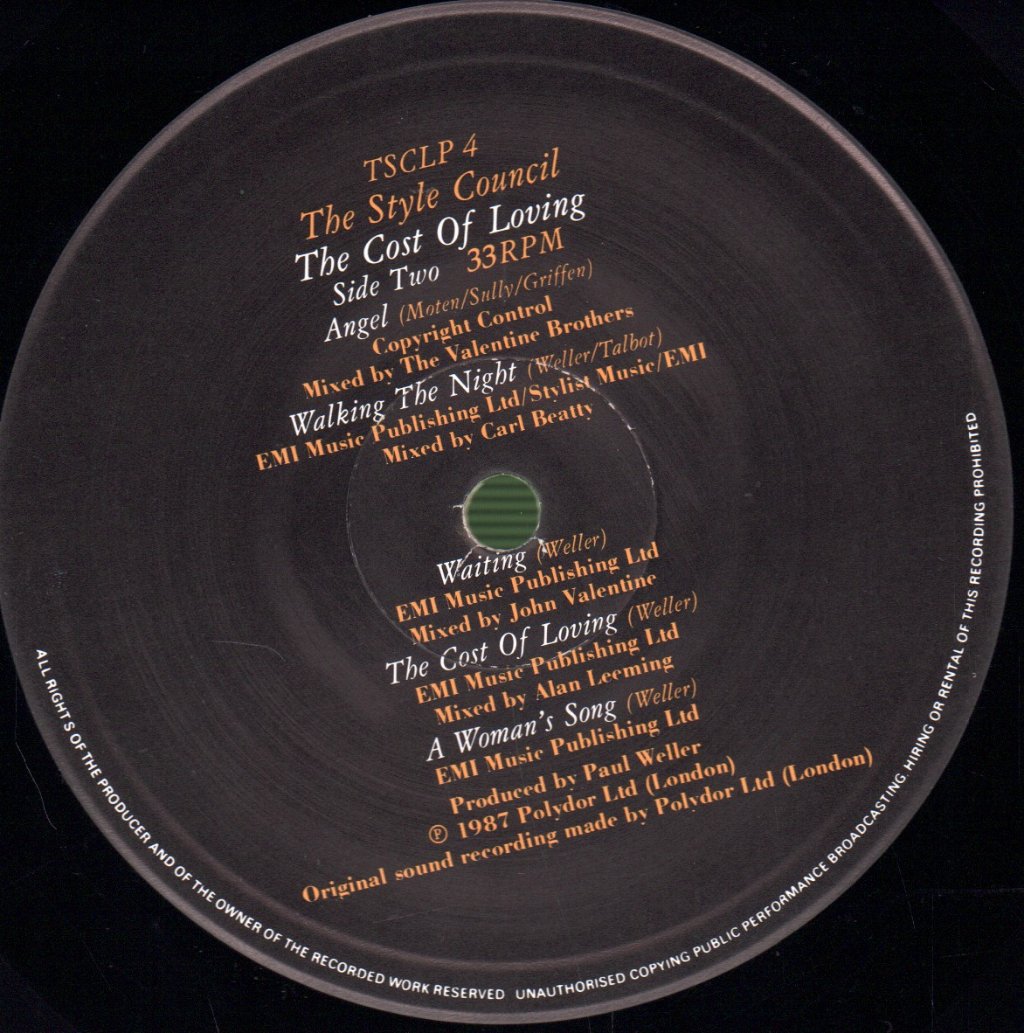 Style Council - Cost Of Loving - Lp