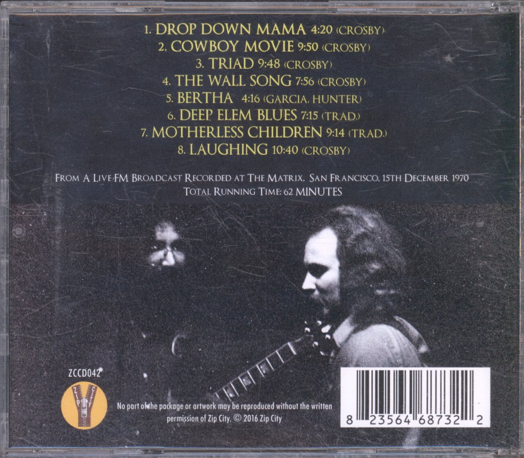 David Crosby & The Grateful Dead - David & The Dorks - 1970 Matrix Broadcast - Cd