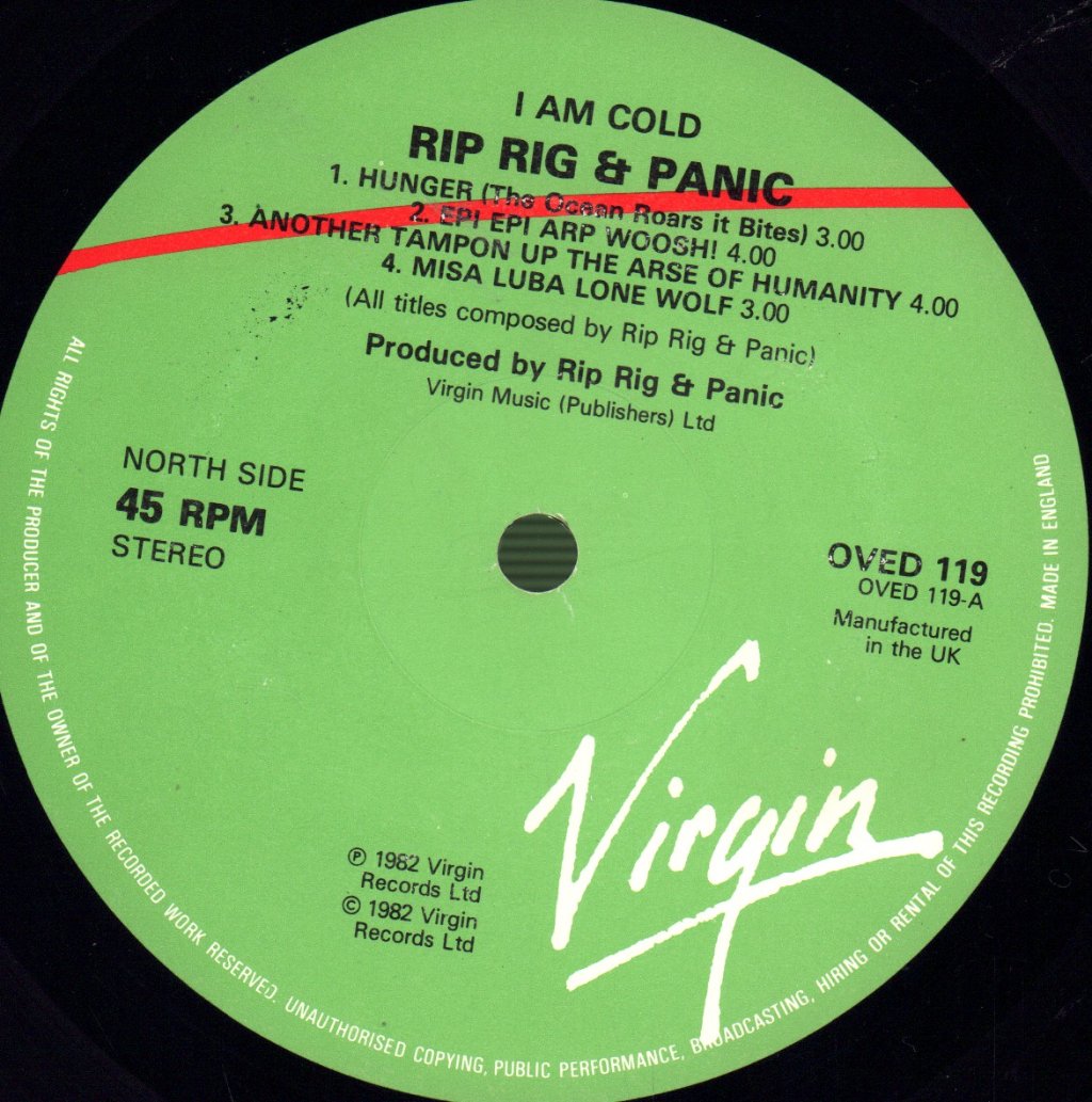 Rip Rig And Panic - I Am Cold - Double Lp