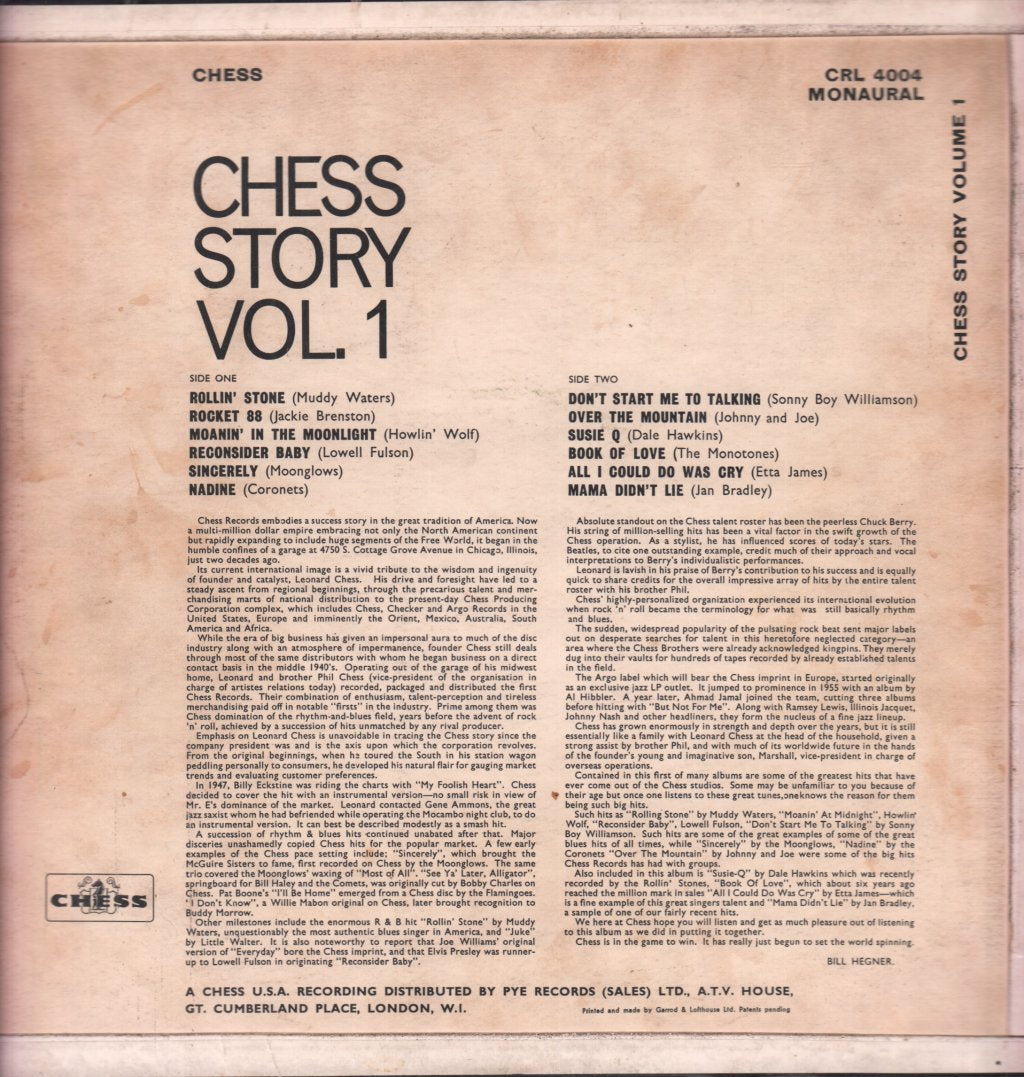 Various Artists - Chess Story Volume 1 - Lp