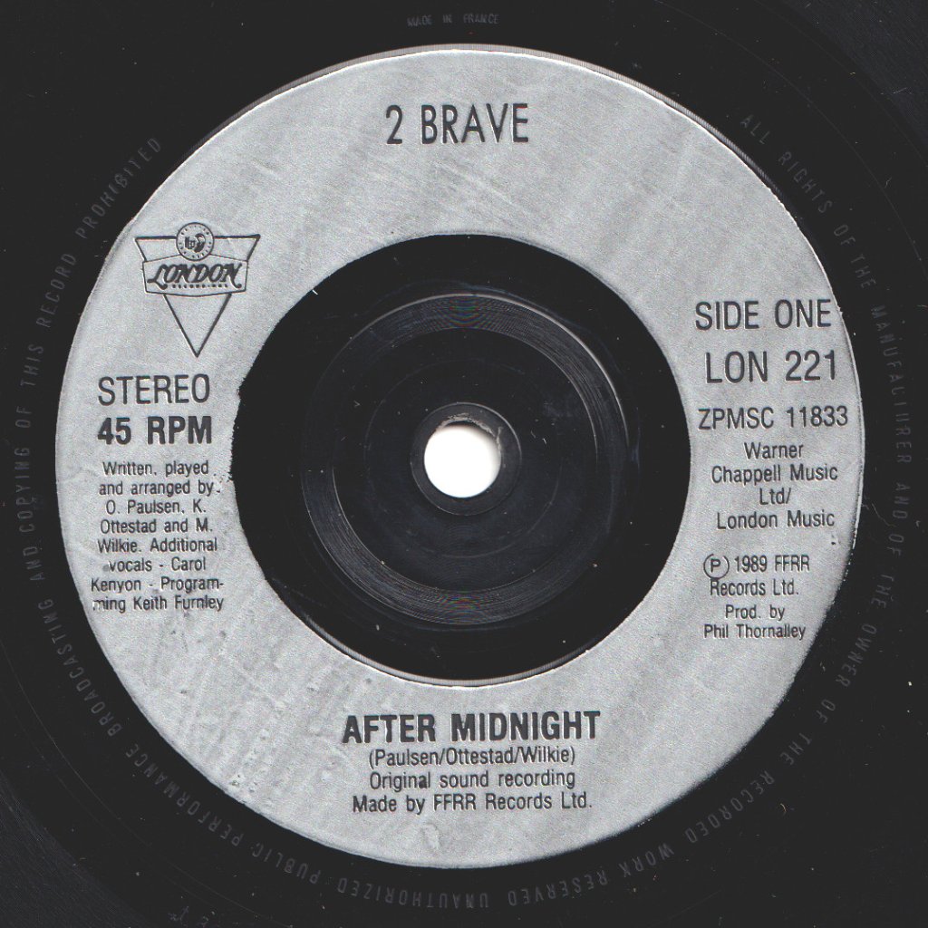 2 Brave - After Midnight - 7 Inch