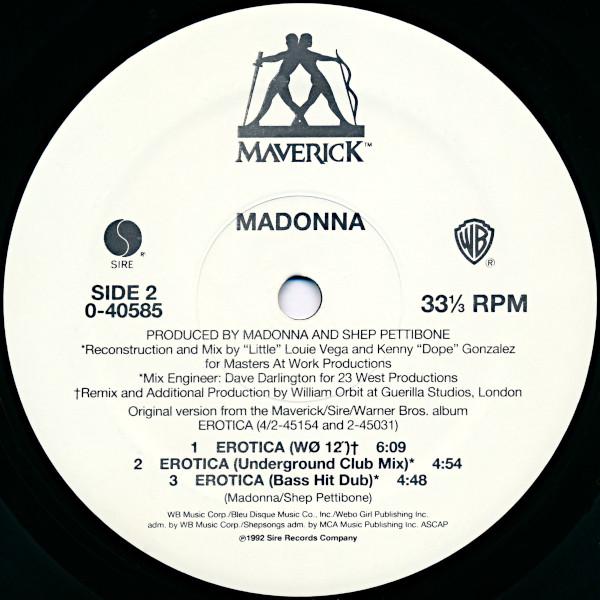 Madonna - Erotica - 12 Inch