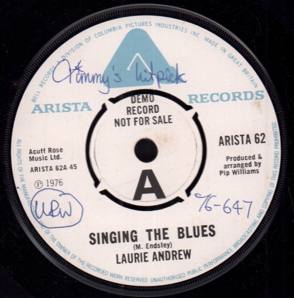 Laurie Andrew - Singing The Blues - 7 Inch
